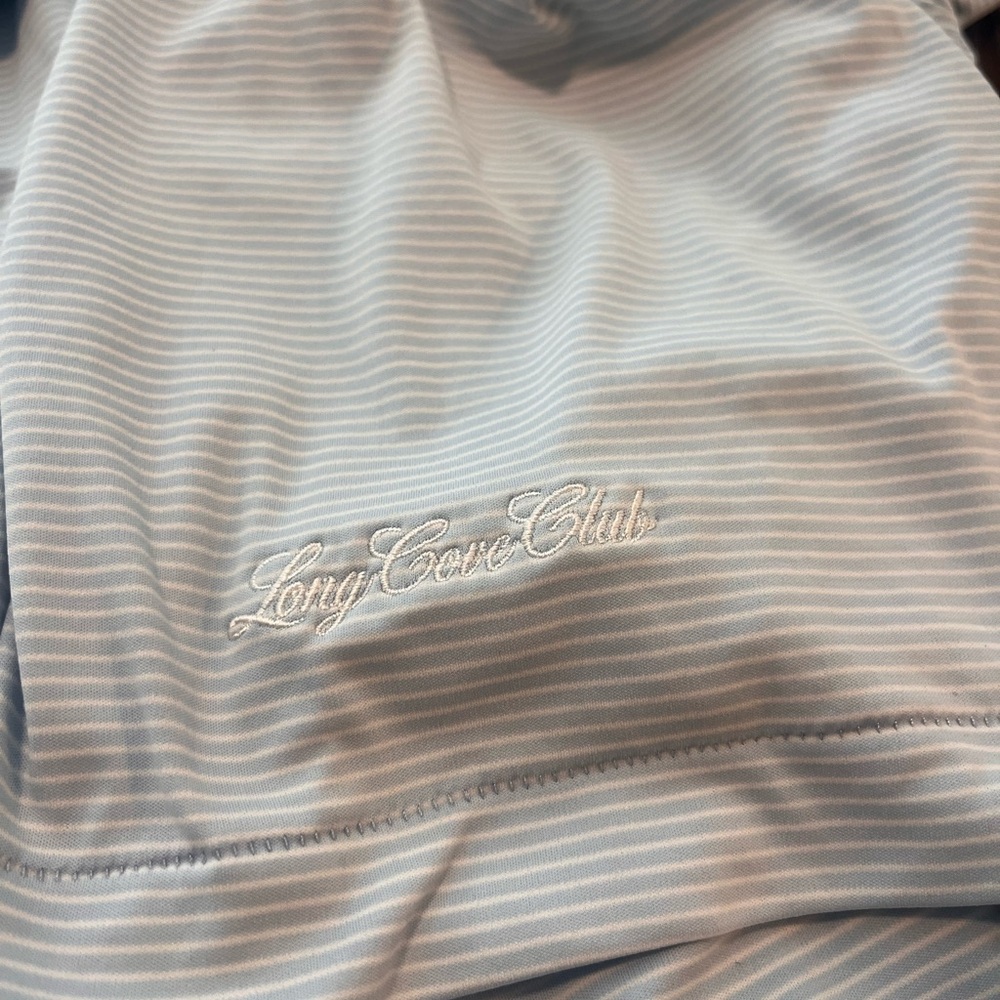 Peter Millar Featherweight Blue and White Polo - Picture 3 of 5